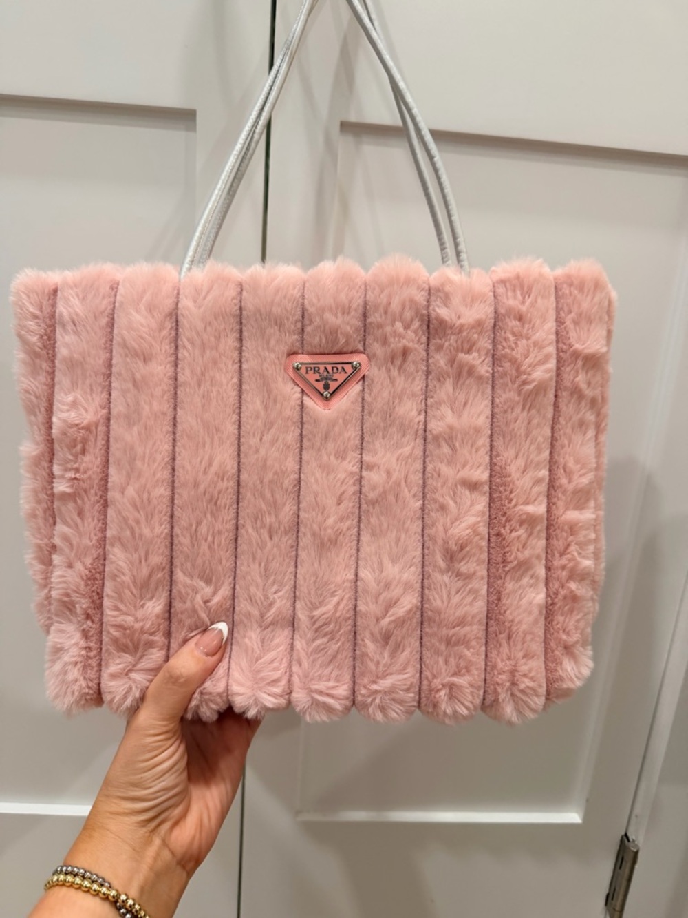 Prada VIPBeauty Faux Fur Handbag - NIB + Novelty Scrunchie - Picture 5 of 11